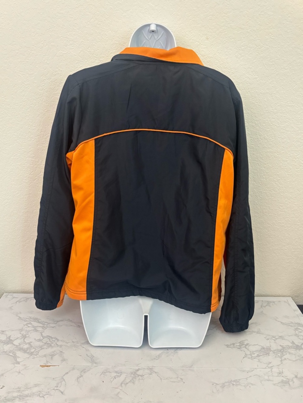Activ-ology Womens M Blue Orange Full Zip Windbreaker Track Jacket Colorblock - Picture 4 of 6